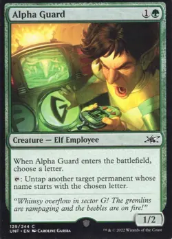 4X ALPHA GUARD 129/244 UNFINITY MTG MAGIC NM X4 (yourdeckbuilder) - Image 1