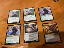 6x MTG Commander rares, mythic, and foils Mixed lot MN to good condition - Image 1