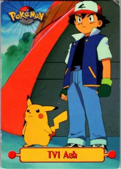 1999 Topps Pokemon TV Animation Edition Series 1 #TV1 Ash Ketchum - Image 1