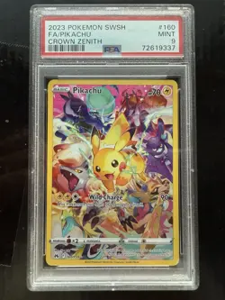 Pokemon Pikachu 160/159 Crown Zenith Secret Rare PSA 9 - Image 1