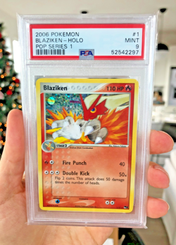 2006 POKEMON POP SERIES 1 #1 BLAZIKEN-HOLO PSA 9 MINT - Image 1