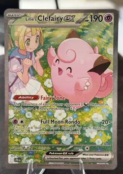 Pokemon TCG Lillie's Clefairy EX 184/159 SIR Journey Together NM/M English - Image 1