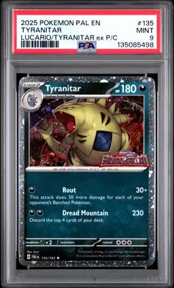 2025 POKEMON PAL EN-PALDEA EVOLVED #135 TYRANITAR PSA 9 - Image 1