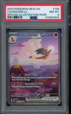 2023 Charizard ex 199/165 Sv: Scarlet & Violet 151 Holo PSA 8 Pokemon - Image 1