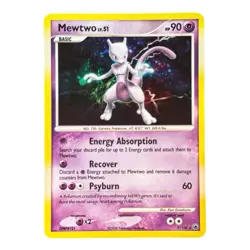 Pokemon 2008 Majestic Dawn Mewtwo #9/100 LV.51 Holo Rare - Lightly Played - Image 1