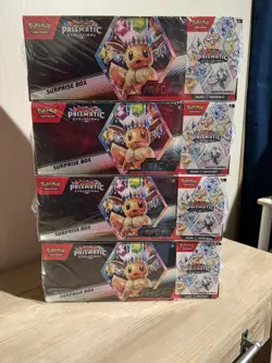 (X4) Pokemon Prismatic Evolutions Sams Club Exclusive Bundle - Image 1