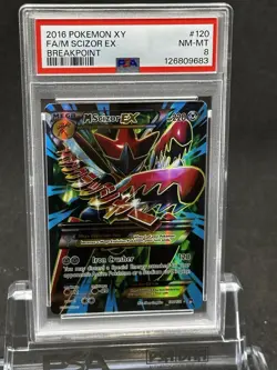 PSA 8 2016 Pokemon XY Mega M Scizor EX Breakpoint #120 - Image 4