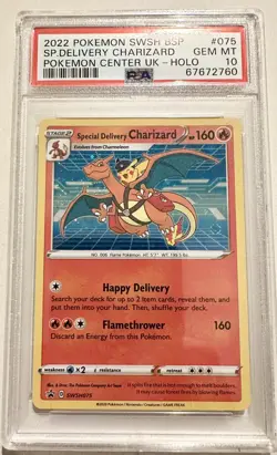 Pokemon PSA 10 Special Delivery Charizard SWSH075 Holo Black Star Promo - Image 4
