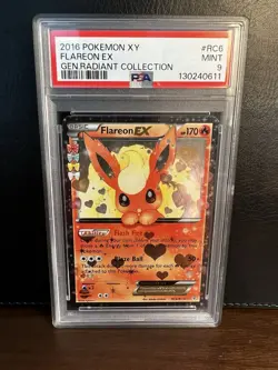 Pokemon TCG Flareon EX RC6/RC32 Generations Radiant Collection PSA 9 - Image 1