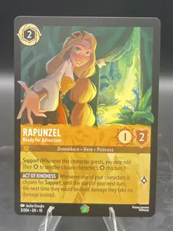 Disney Lorcana-Whispers in the Well-Rapunzel-Ready for Adventure-#3-Base -NM - Image 3