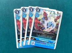 Gaogamon EX4-017 Playset Alternative Being Booster Digimon Card x4 - Image 1