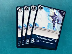Full Moon Meteor Impact BT13-105 Playset Versus Royal Knights Digimon Card x4 - Image 1