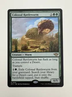 Colossal Rattlewurm MTG Magic the Gathering Card NM Near Mint OTJ - Image 1