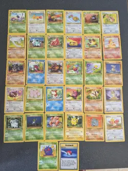 Complete Jungle and Fossil 64 Card Set Commons And Uncommons EX/LP Pokemon - Image 1
