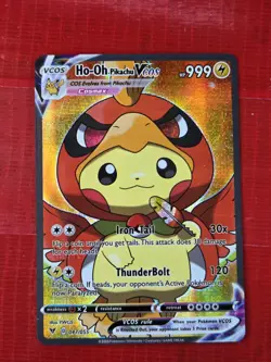 Pikachu Ho-Oh Legendary Pokemon Cosplay Cute Doujin ACG HOLO Card - Near Mint C. - Image 1