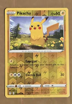 Basic Pikachu HP 60 Electro Ball Attack Energy Lightning Yellow Spark - Image 1