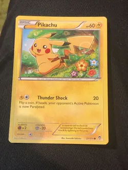 Pokemon Card Pikachu Furious Fists Common 27/111 Near Mint - Image 1