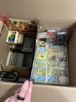 Entire Box Of Pokemon Card Collection Lot Wotc Vintage 1999 Base Set Holos More - Image 1