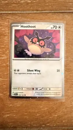 POKEMON Hoothoot 126/162 and NOCTOWL 127/162 COMMON COSMOS HOLO w/SWIRL NM CARD - Image 5