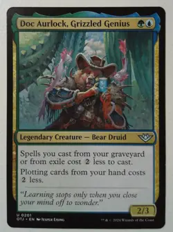 Doc Aurlock, Grizzled Genius Magic MtG x1 OTJ Outlaws of Thunder Junction - Image 1