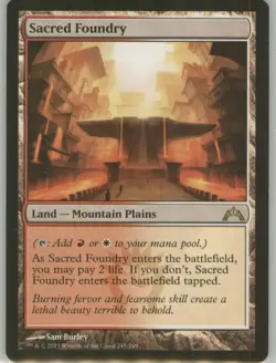 Sacred Foundry 245 Regular Border Non-Foil Near Mint Ravnica Remastered MTG - Image 1