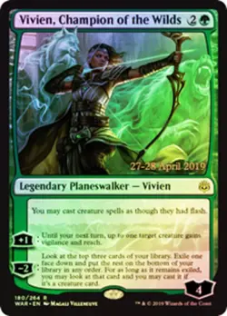 Vivien, Champion of the Wilds - Foil - Prerelease Promo Magic mtg Light Play, En - Image 1