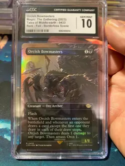 MTG Lord of the Rings Orcish Bowmasters Borderless Foil CGC 10 - Image 1