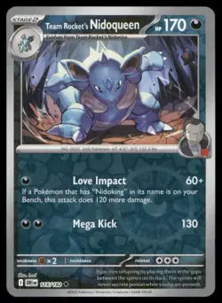 Pokemon TCG Pokemon Team Rocket's Nidoqueen Uncommon Reverse Holo - Image 1