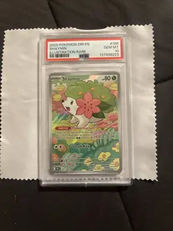 2025 POKEMON DRI EN-DESTINED RIVALS ILLUSTRATION RARE #185 SHAYMIN PSA 10 - Image 1