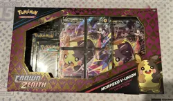 Pokemon TCG Crown Zenith Morpeko V-Union Premium Playmat Collection Box Sealed - Image 1