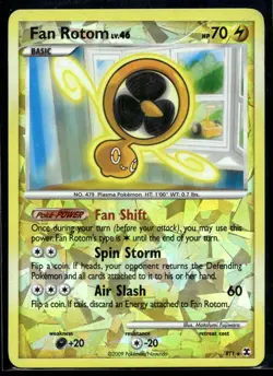 2009 Pokemon Platinum Rising Rivals RT1 Fan Rotom Holo LP - Image 1