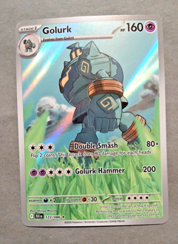 Golurk 123/086 SV: Black Bolt Illustration Rare Full Art Holo Pokemon TCG NM - Image 1