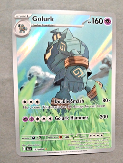 Golurk 123/086 SV: Black Bolt Illustration Rare Full Art Holo Pokemon TCG NM - Image 2