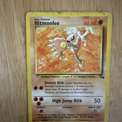 Pokemon TCG Hitmonlee Fossil 22/62 Regular Unlimited Rare 1999 Wizards Nonholo - Image 2