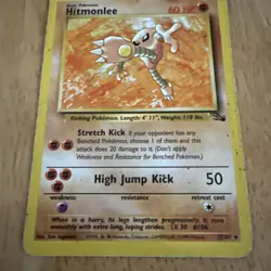 Pokemon TCG Hitmonlee Fossil 22/62 Regular Unlimited Rare 1999 Wizards Nonholo - Image 3