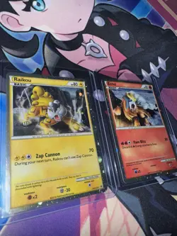 *2010 VINTAGE POKEMON TCG COSMOS HOLO: HGSS19 RAIKOU & HGSS20 ENTEI* - Image 1