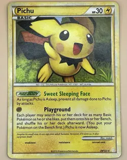 Pichu 28/123 - HeartGold & SoulSilver (Rare) - LP - 2010 Pokemon TCG - Image 1