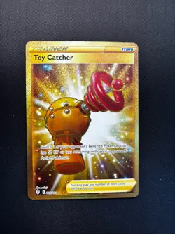 Pokemon Toy Catcher 233/203 Evolving Skies Secret Rare Holo Foil Trainer Item - Image 1