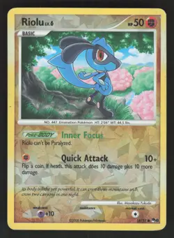 Riolu 16/017 Cracked Ice Reverse Holo Pokemon POP Series 8 MP - Image 1