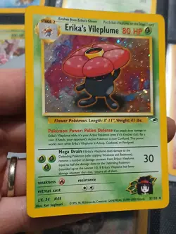 Pokemon TCG Erika's Vileplume Unlimited Holo Rare Gym Heroes 5/132 - Image 2