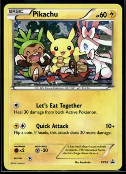 2016 Pokemon XY BSP XY95 Pikachu Holo SWIRL LP - Image 1