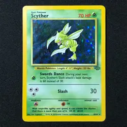 1999 Jungle: Scyther (10/64) Holo Vintage Pokemon Card - Image 1