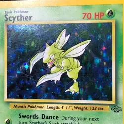 1999 Jungle: Scyther (10/64) Holo Vintage Pokemon Card - Image 2