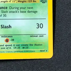 1999 Jungle: Scyther (10/64) Holo Vintage Pokemon Card - Image 4