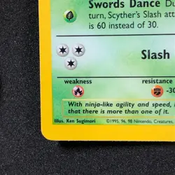 1999 Jungle: Scyther (10/64) Holo Vintage Pokemon Card - Image 5