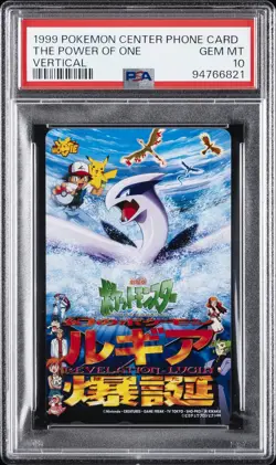 1999 POKEMON CENTER PHONE CARD VERT THE POWER OF ONE PSA 10 - Image 1