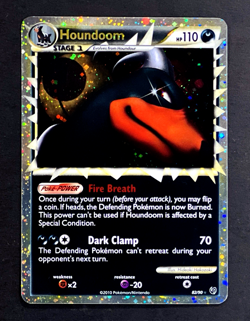 2010 Pokemon HOUNDOOM PRIME Undaunted Set HOLO HeartGold & SoulSilver Card 83/90 - Image 3