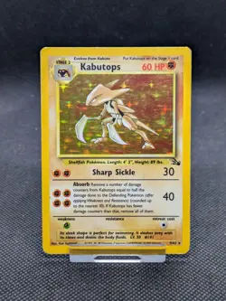 Pokemon Card Kabutops 9/62 Rare Holo Fossil Set WOTC Played - Image 1