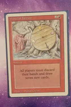 MtG Wheel of Fortune 3rd Edition Revised Magic the Gathering Card Reserved List - Image 1