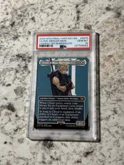 Cloud Midgar Mercenary Borderless 375 PSA 10 GEM MINT (MTG Final Fantasy 2025) - Image 1